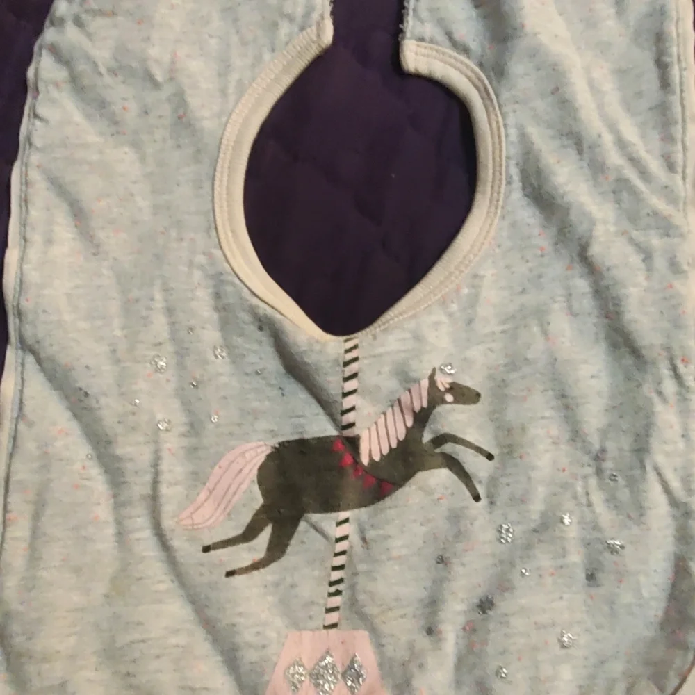 Gray Carousel Horse Graphic Top